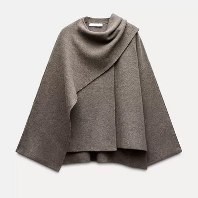 Asymmetrische Poncho Trui | Elegante Warme Dameslook