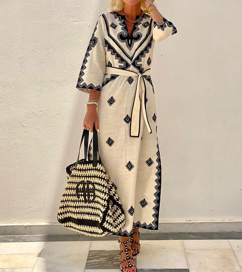 Bohemian Maxi Jurk | Elegante Etnische Print