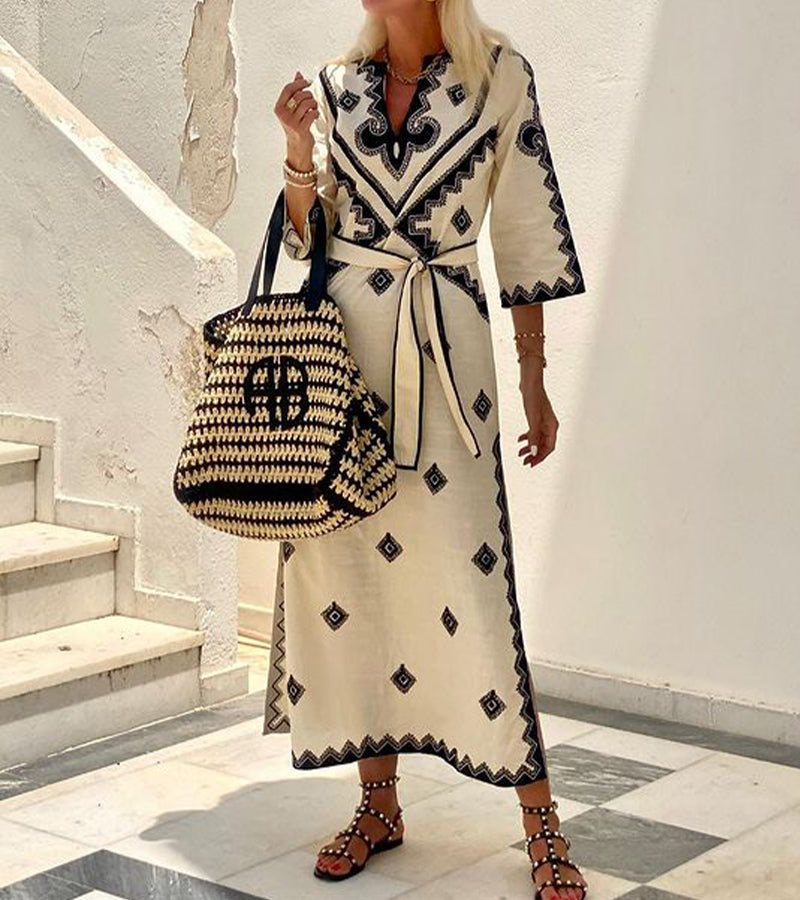 Bohemian Maxi Jurk | Elegante Etnische Print