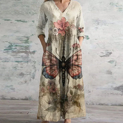 Bohemian Maxi Jurk | Vintage Bloemenprint