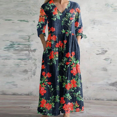 Bohemian Maxi Jurk | Vintage Bloemenprint