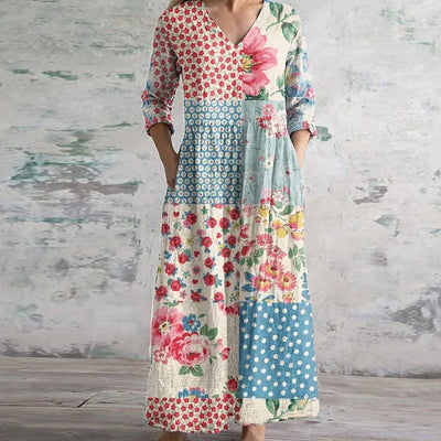 Bohemian Maxi Jurk | Vintage Bloemenprint