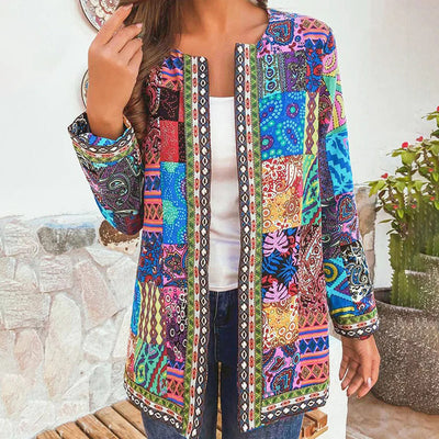 Bohemian Patchwork Blazer | Kleurrijk En Stijlvol