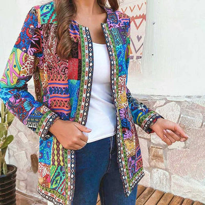 Bohemian Patchwork Blazer | Kleurrijk En Stijlvol