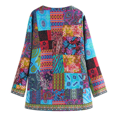 Bohemian Patchwork Blazer | Kleurrijk En Stijlvol