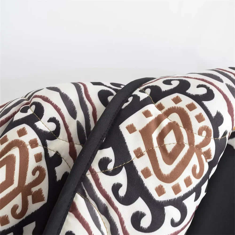 Bohemian Quilted Jas | Uniek Geometrisch Design