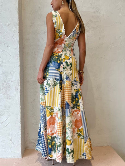 Boho Maxi Jurk | Zomerse Patchwork Stijl