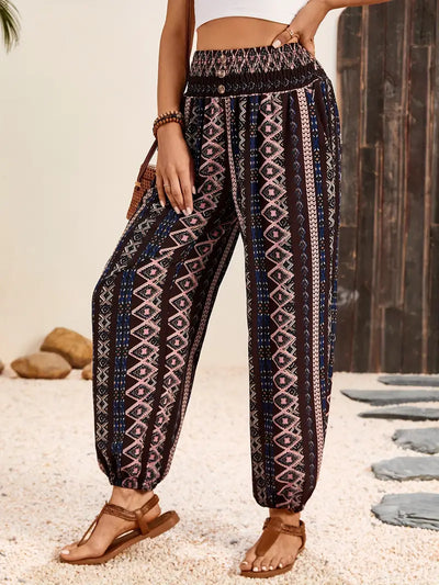 Boho Print Wijde Broek | Comfortabele Pasvorm