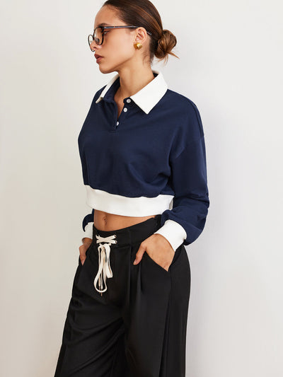 Cropped Polo Sweater | Sportieve Elegantie