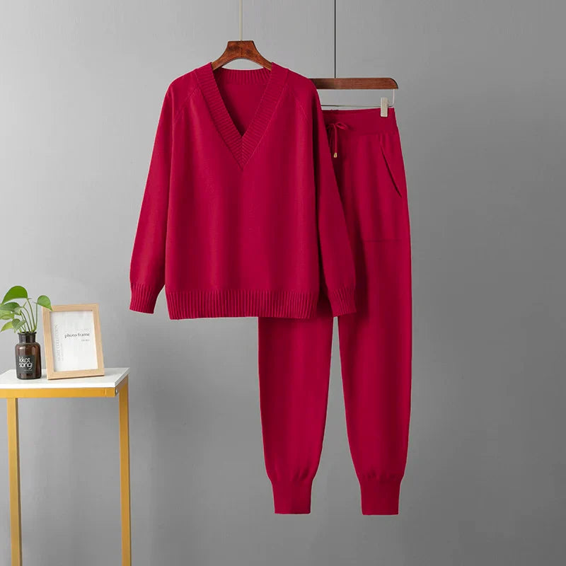 Dames Gebreide Loungewear Set | Comfortabel & Stijlvol