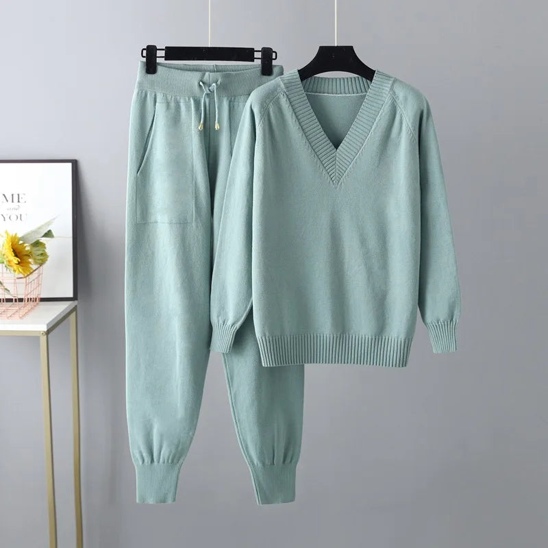 Dames Gebreide Loungewear Set | Comfortabel & Stijlvol