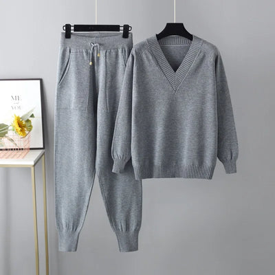 Dames Gebreide Loungewear Set | Comfortabel & Stijlvol