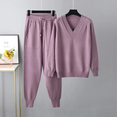 Dames Gebreide Loungewear Set | Comfortabel & Stijlvol