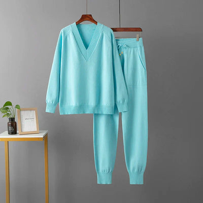 Dames Gebreide Loungewear Set | Comfortabel & Stijlvol