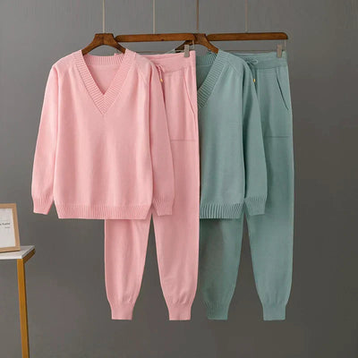 Dames Gebreide Loungewear Set | Comfortabel & Stijlvol