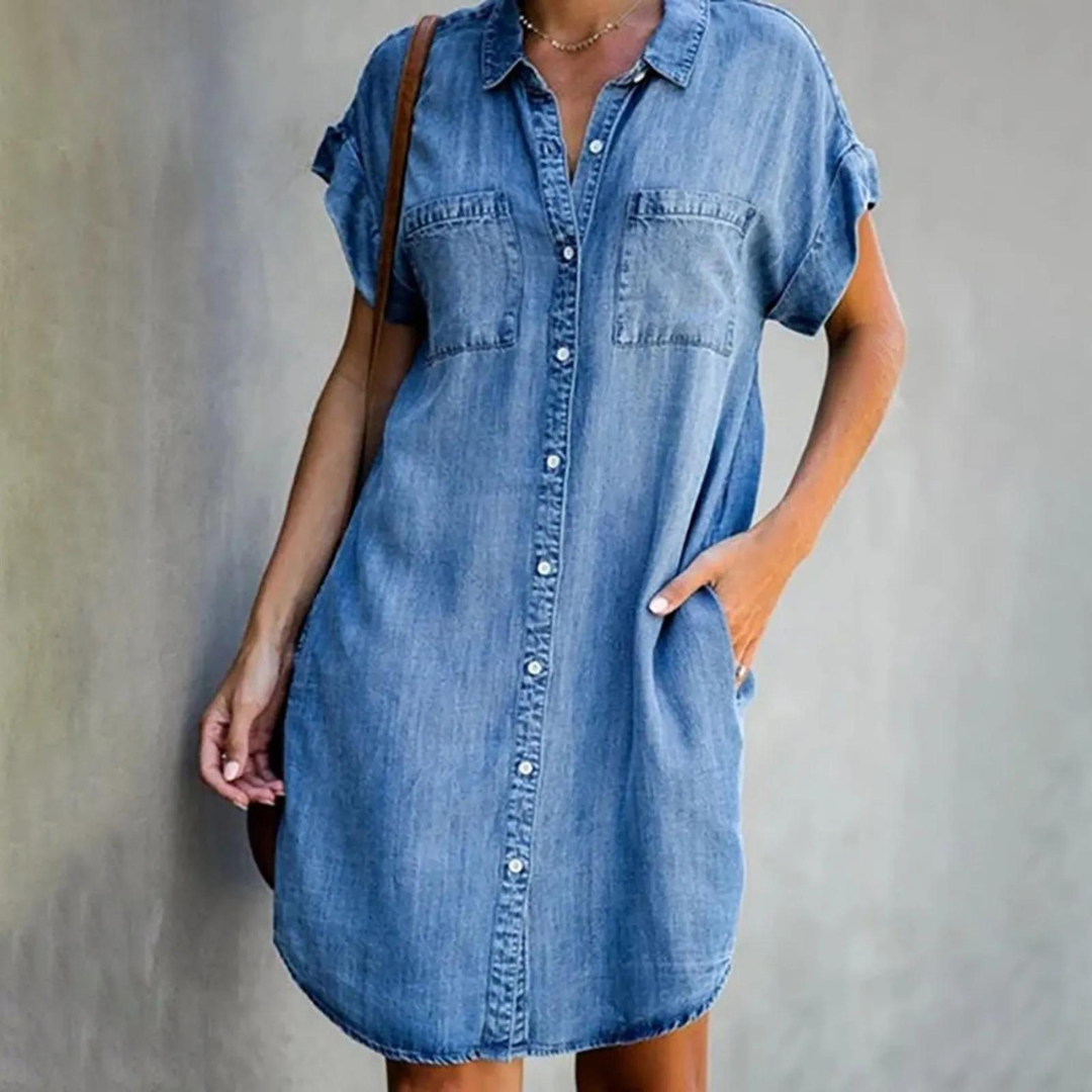 Denim Blousejurk | Casual En Comfortabel