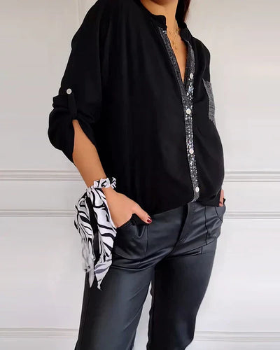 Elegante Blouse Met Pailletten | Casual En Chic