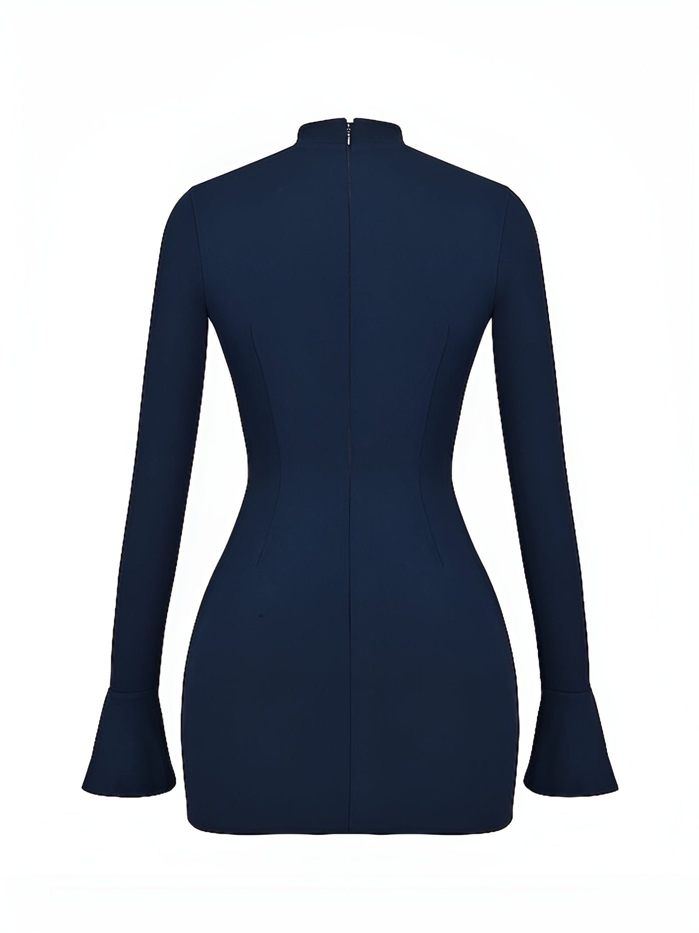 Elegante Bodycon Jurk | Lange Mouwen & Hoge Hals