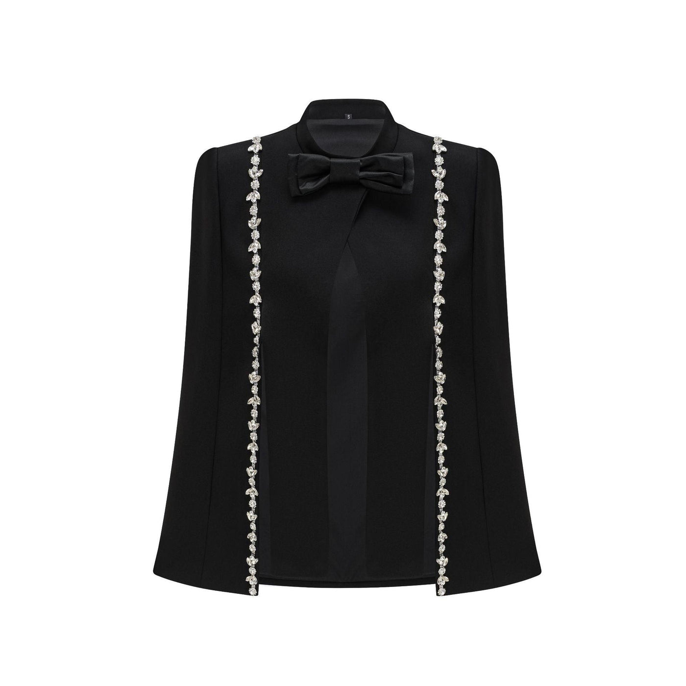 Elegante Cape Blouse | Met Strassdetails En Strik