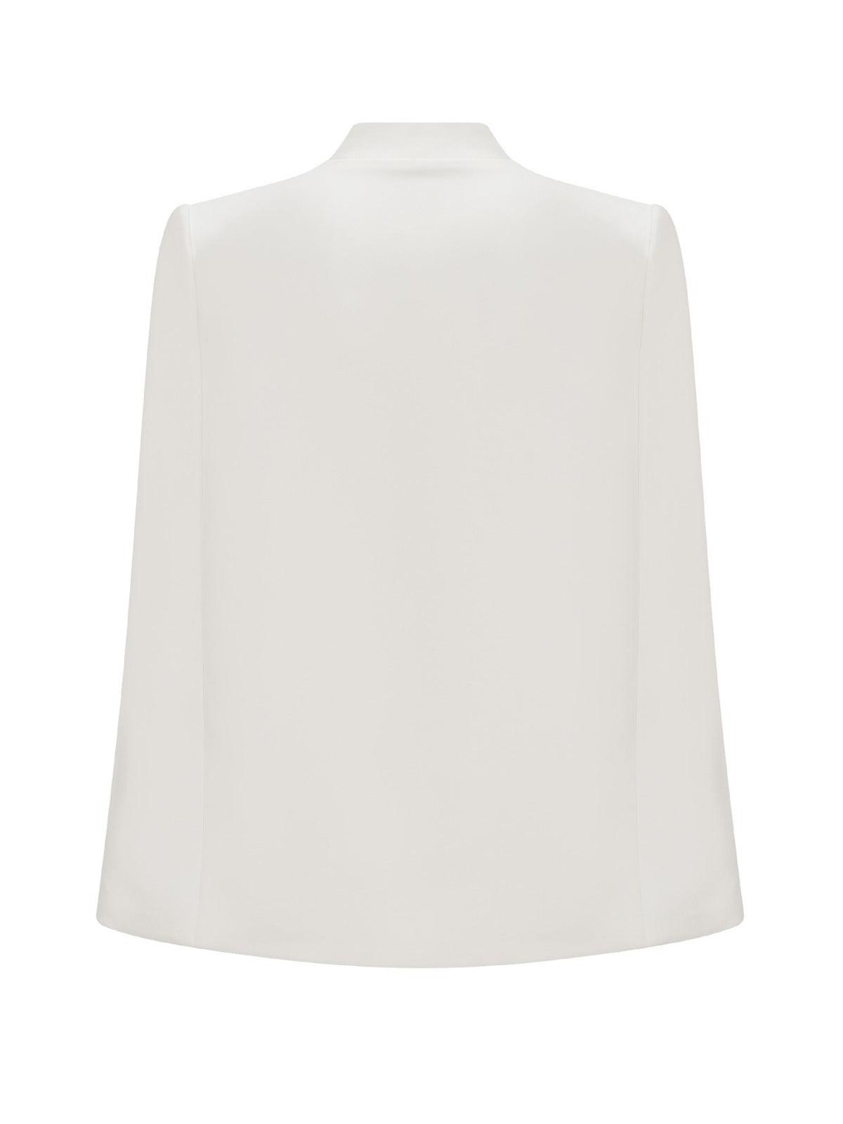 Elegante Cape Blouse | Met Strassdetails En Strik