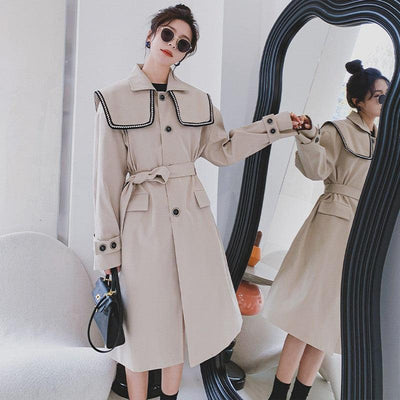 Elegante Dames Trenchcoat | Modieuze Lange Jas