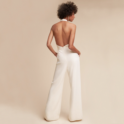 Elegante Halter Jumpsuit | Diepe V-Hals