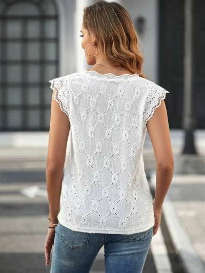 Elegante Kanten Mouwloze Top | Zomers Comfort