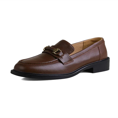 Elegante Leren Loafers | Stijlvolle Gouden Gesp