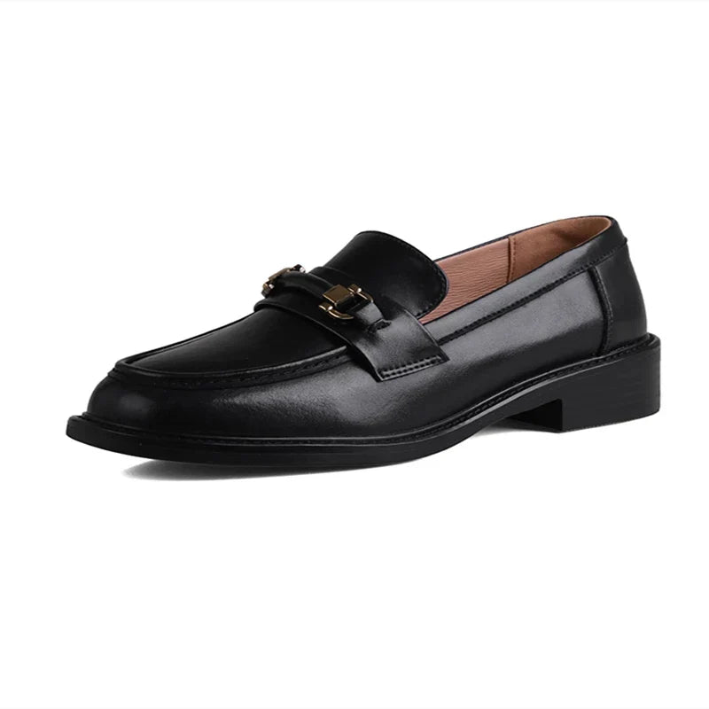 Elegante Leren Loafers | Stijlvolle Gouden Gesp