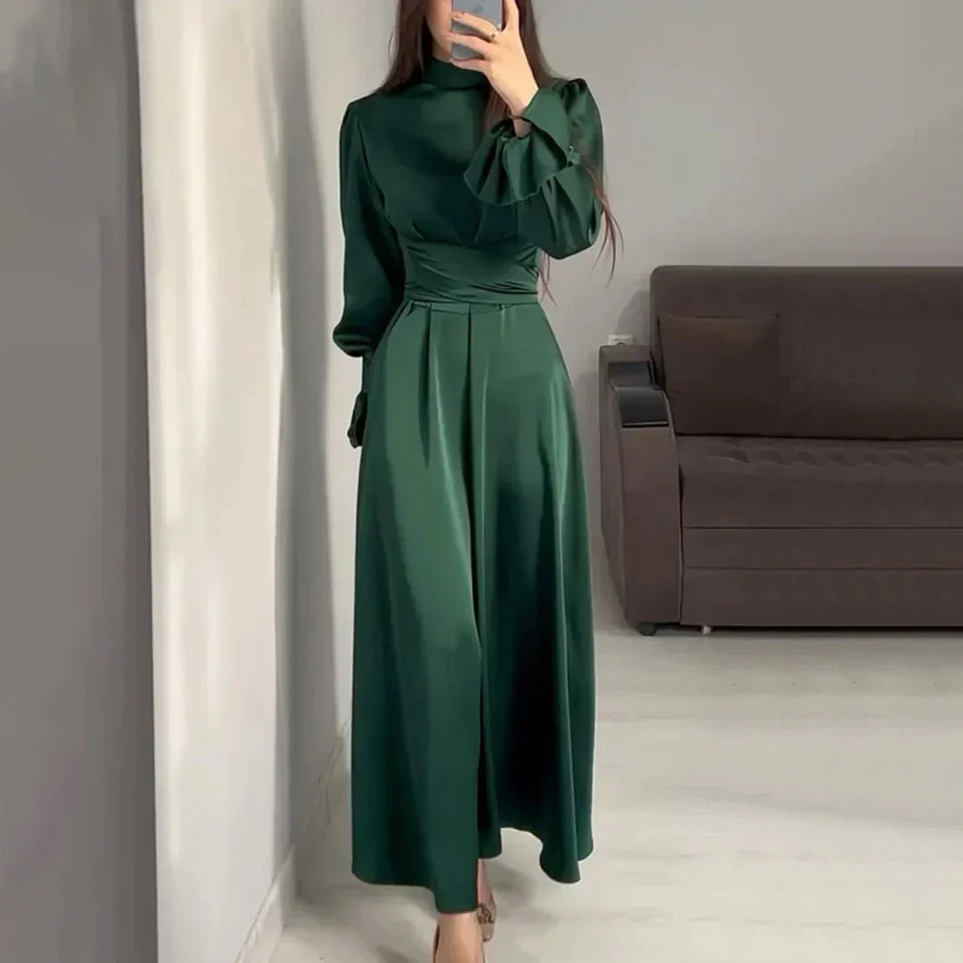 Elegante Maxi Jurk | Chique Satijnen Look