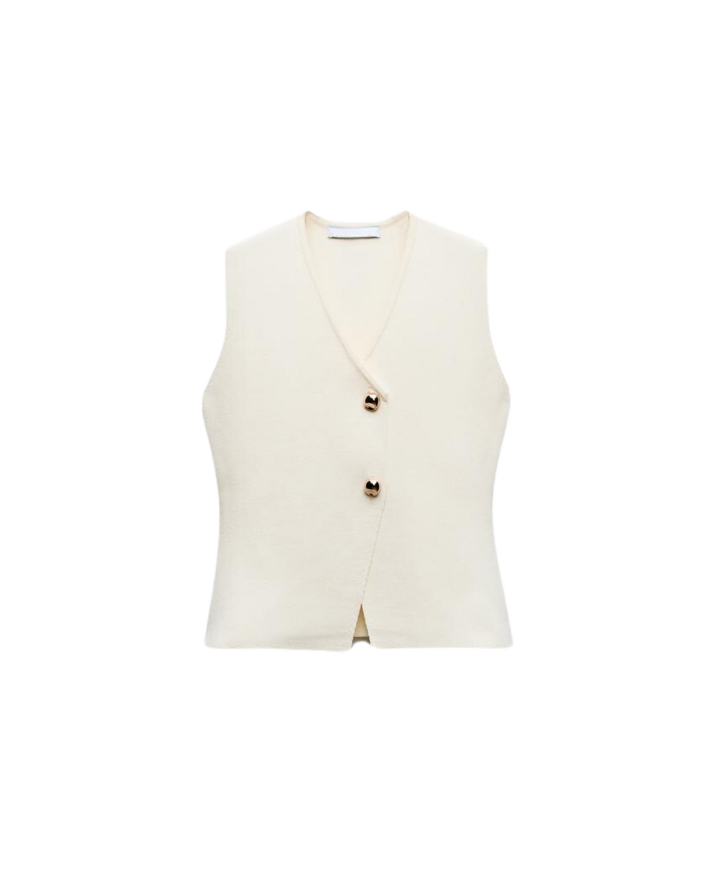 Elegante Mouwloze Gilet | Luxe Knopen