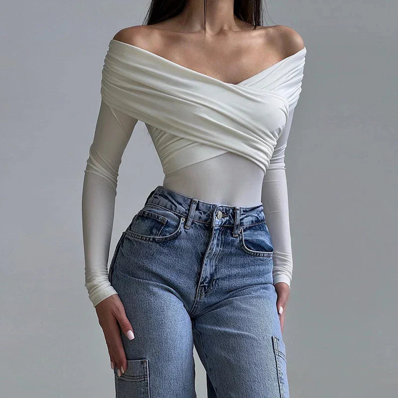 Elegante Off-Shoulder Top | Stijlvol En Verfijnd