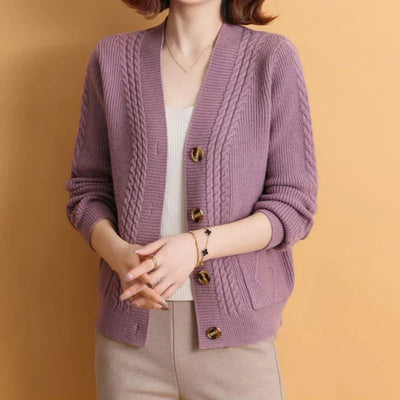 Gebreid Damesvest | Elegante V-Hals Cardigan