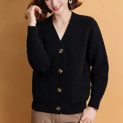 Gebreid Damesvest | Elegante V-Hals Cardigan