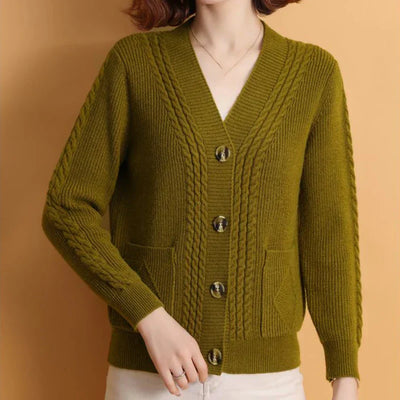 Gebreid Damesvest | Elegante V-Hals Cardigan