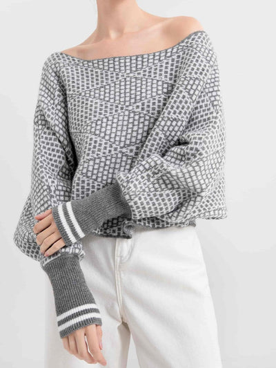 Gebreide Off-Shoulder Trui | Stijlvol & Comfortabel