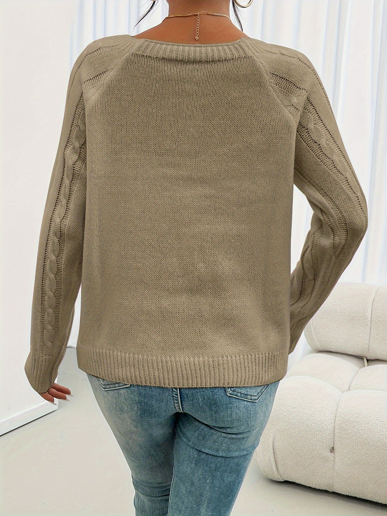 Gebreide Sweater Met Knopen | Elegant & Comfortabel