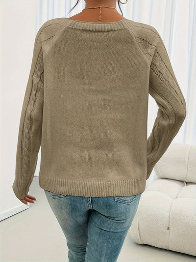 Gebreide Sweater Met Knopen | Elegant & Comfortabel