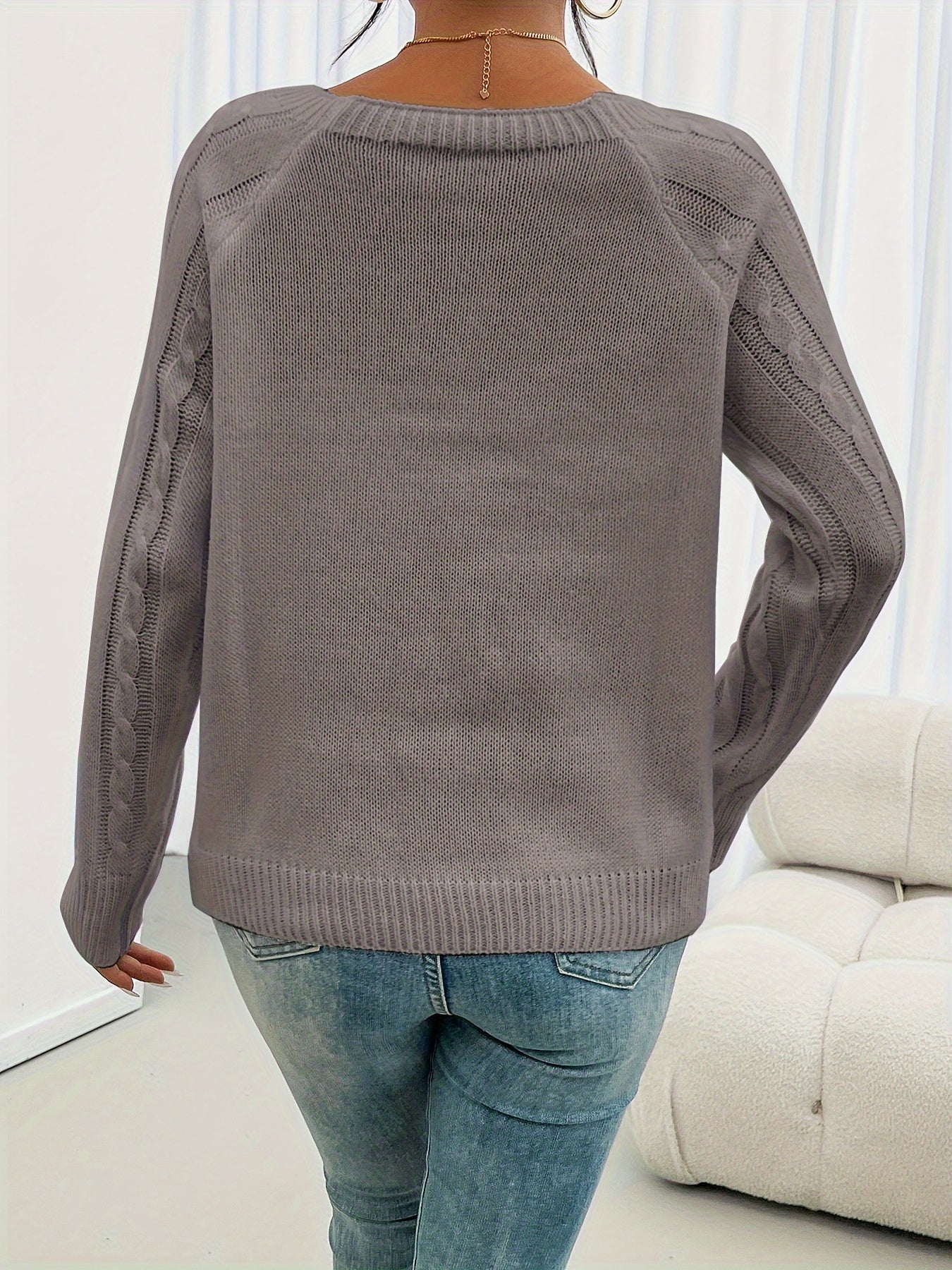 Gebreide Sweater Met Knopen | Elegant & Comfortabel