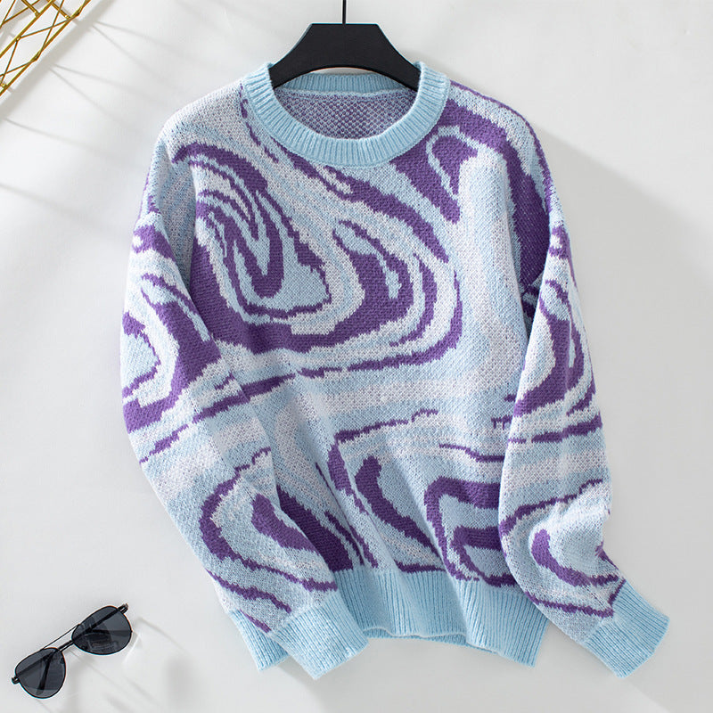 Gebreide Sweater | Trendy Marmerpatroon