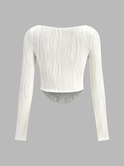 Geribbelde Longsleeve Top | Elegant & Stretchy