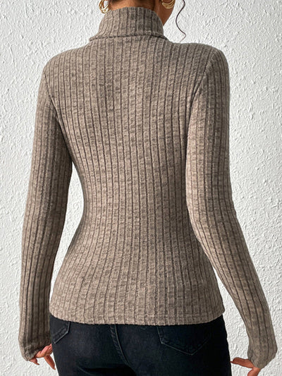 Geribde Coltrui Dames | Slim Fit Wintertrui