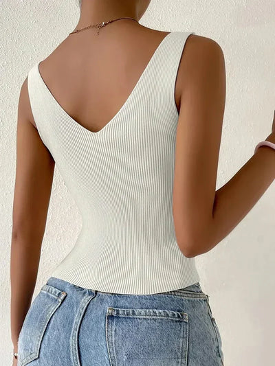 Geribde Crop Top | Verstelbare Pasvorm