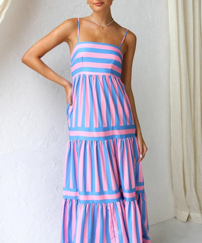 Gestreepte Maxi Jurk | Zomerlook