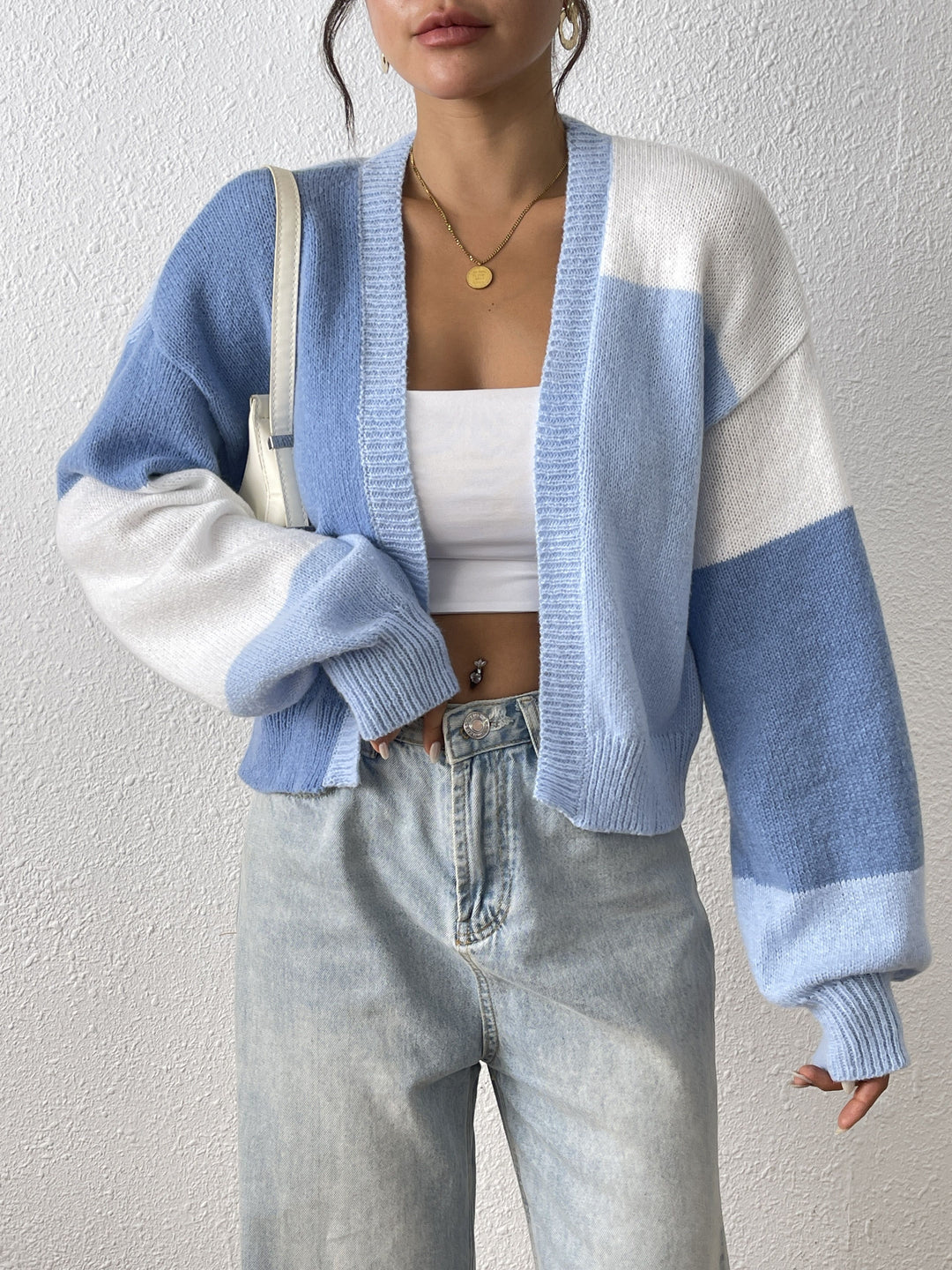 Gezellige Gebreide Cardigan | Colorblock Design