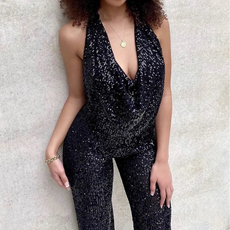 Glanzende Pailletten Jumpsuit | Elegante Avondkleding