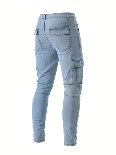 Heren Cargo Jeans | Slim Fit Stretch