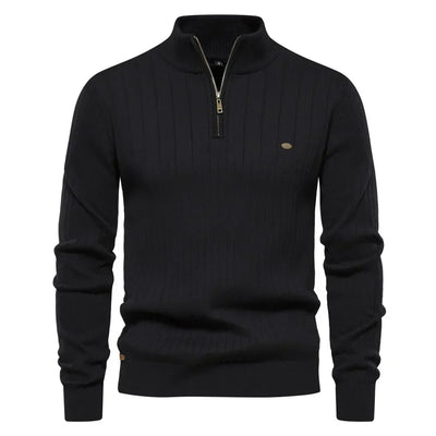 Heren Gebreide Trui | Half-Zip Design