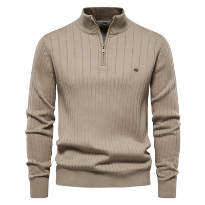 Heren Gebreide Trui | Half-Zip Design