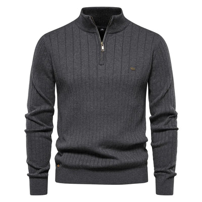 Heren Gebreide Trui | Half-Zip Design